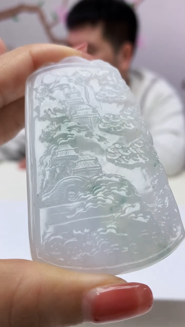 定制翡翠未镶嵌888xm-毛货山水55