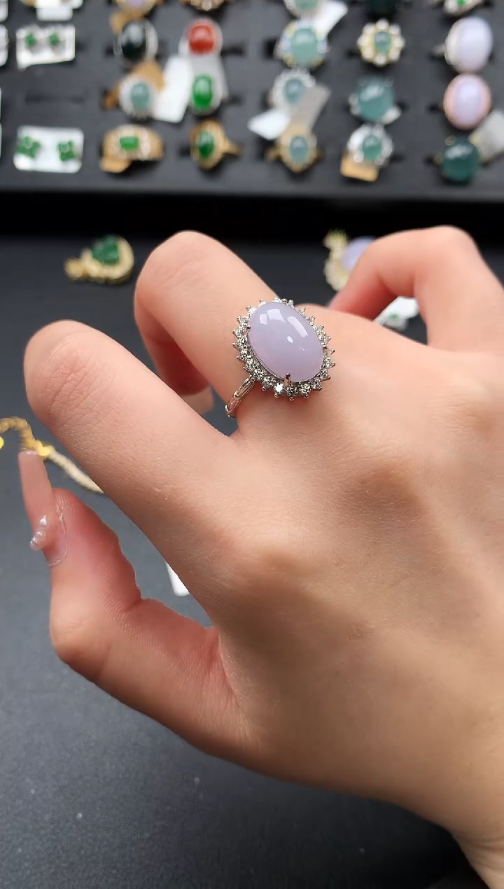 【闪购商品】翡翠戒指银S925镶嵌5214141