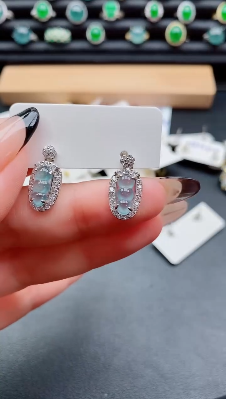 银S925镶嵌戒指翡翠1