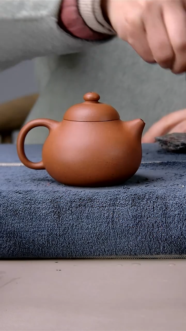 【闪购商品】清水泥茶壶老红泥文旦170