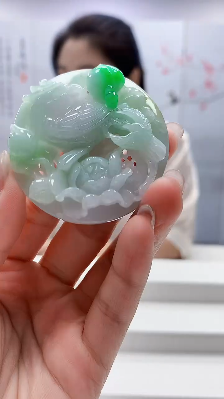 定制翡翠未镶嵌4902lr-毛货挂件93