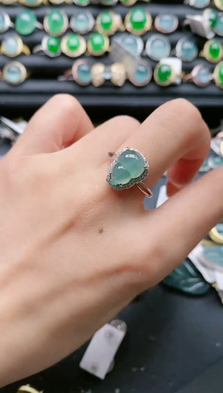 【闪购商品】翡翠戒指银S925镶嵌11111111