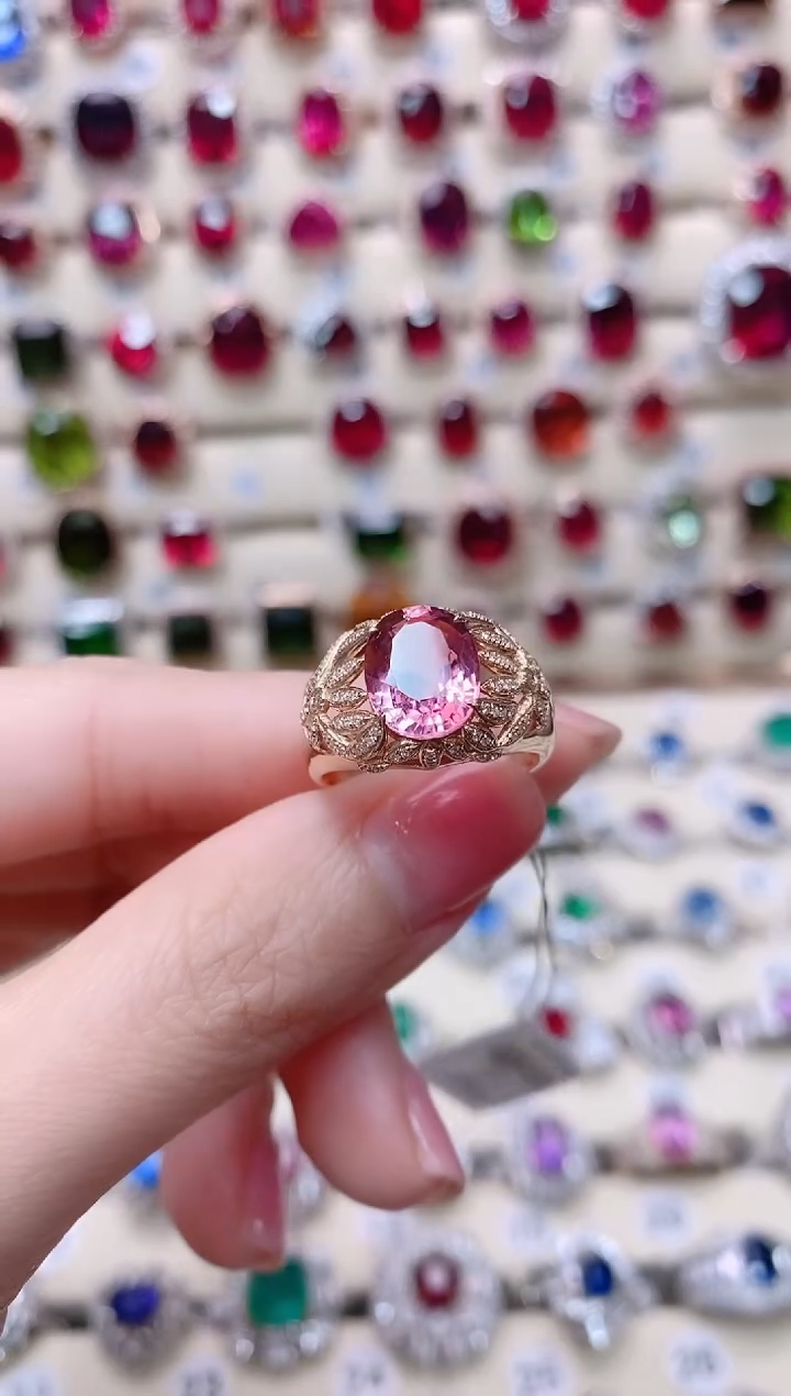 【闪购商品】碧玺18K金戒指18K金镶嵌1