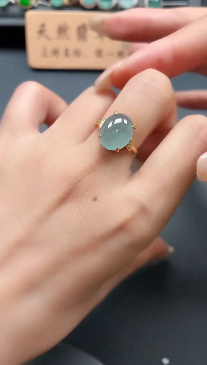 银S925镶嵌戒指翡翠1111