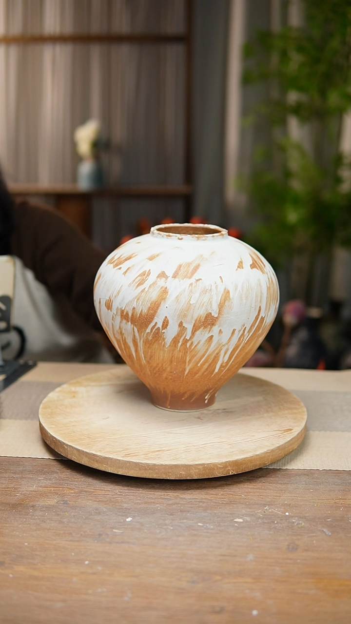 【闪购商品】陶瓷花器诧寂黄月亮罐