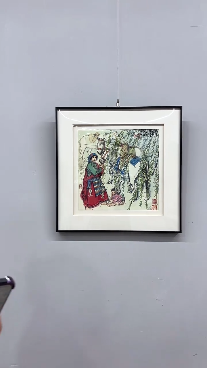 【闪购商品】版画C-史老师-版画作品-生肖马（带框）