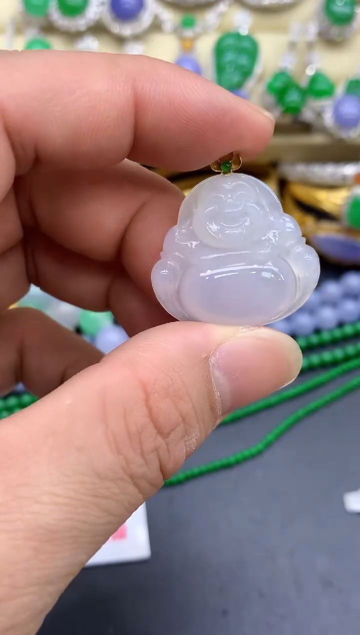 颈饰18K金镶嵌翡翠92-中国好珍宝