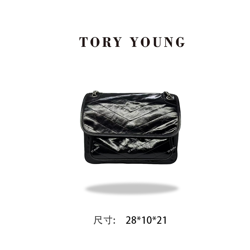 【TY】XKY-6128-黑色 轻奢高级韩版单肩潮流时尚简约女包