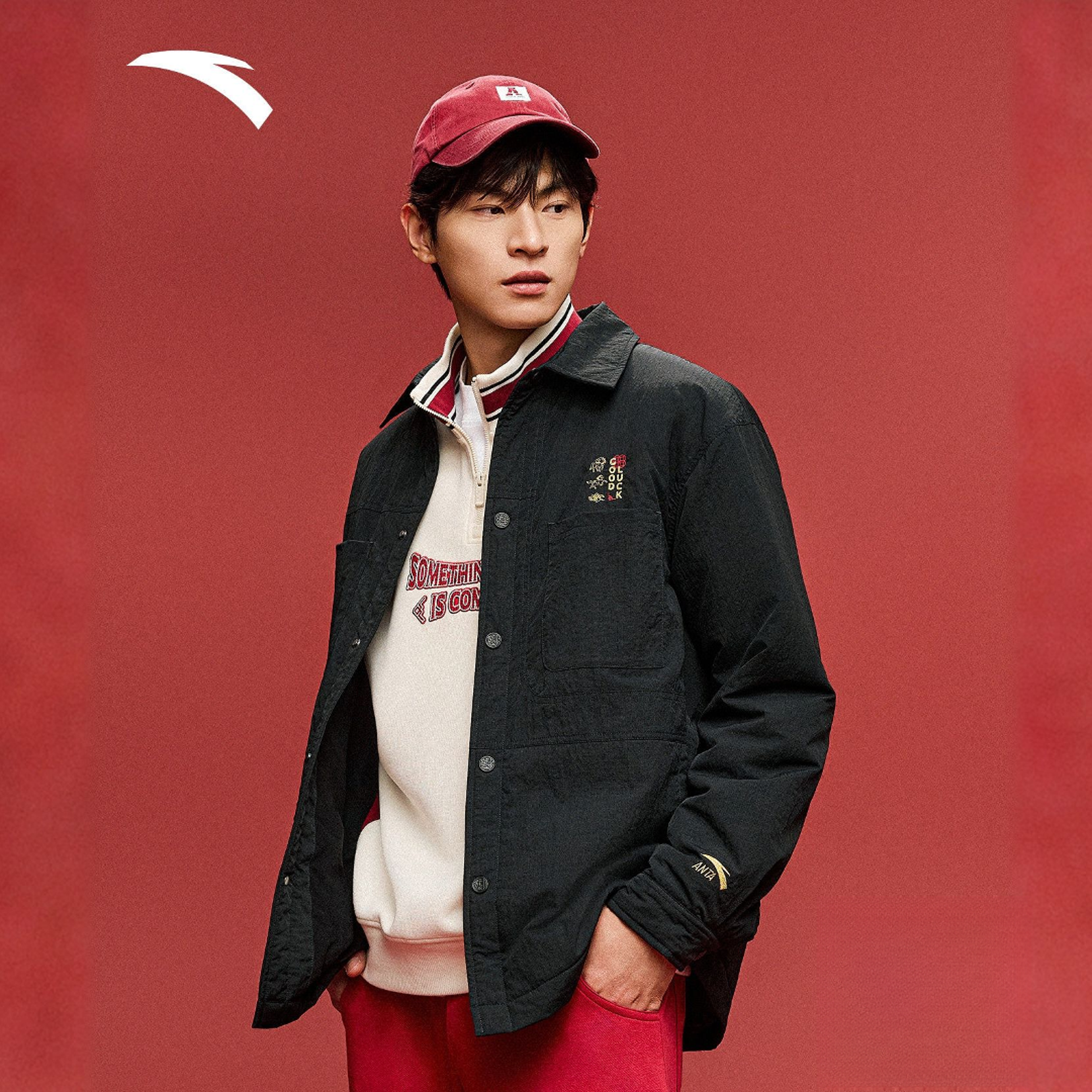 好事发生翻领加厚夹克男新年款保暖防风时尚休闲棉服外套上衣