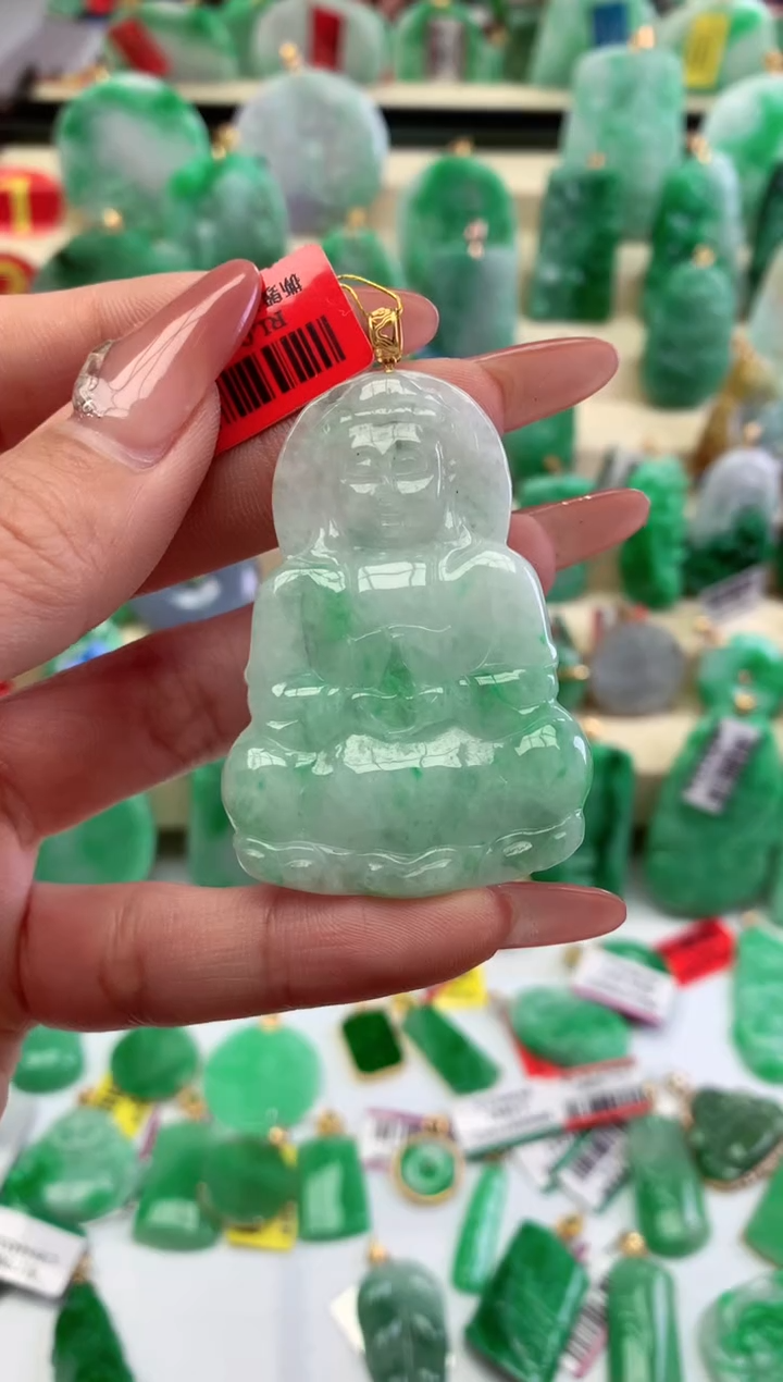 【闪购商品】翡翠颈饰18K金镶嵌挂件