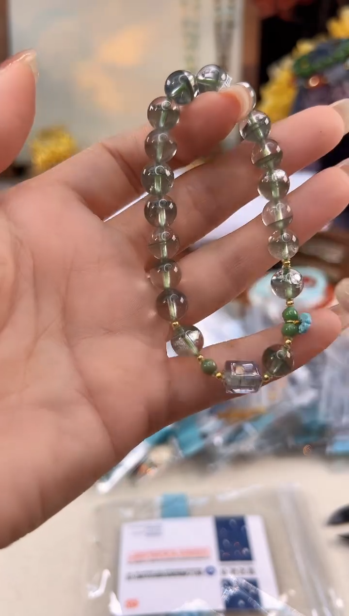 水晶手链18K金镶嵌@@H921B018042