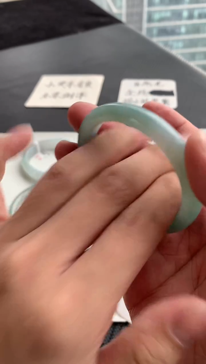 【闪购商品】翡翠手镯未镶嵌9号55.5*48.2*11.4*6.5