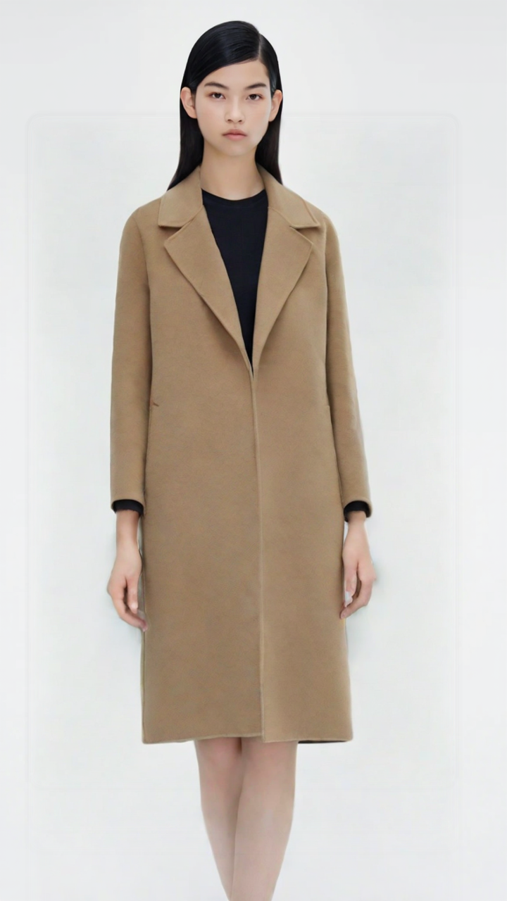 95新 MaxMara maxmara山羊绒大衣/ljz62