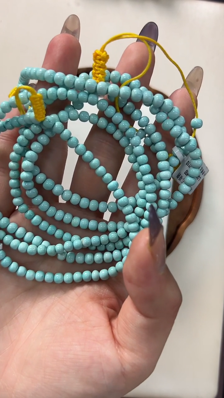 【闪购商品】绿松石项链未镶嵌LQ059约4mm多样性发一件