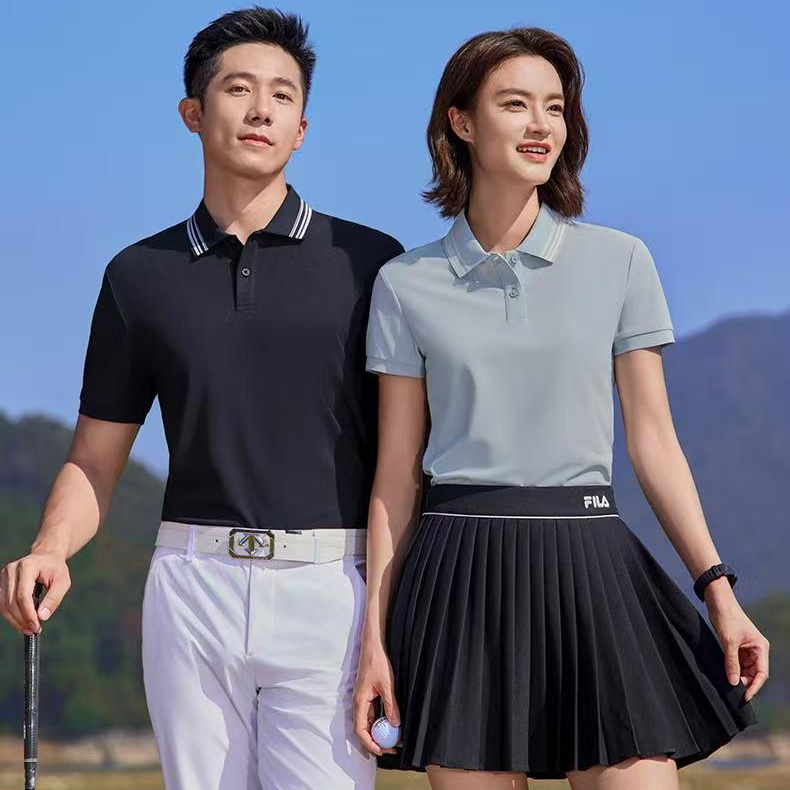 2025夏新款运动POLO衫男女同款速干衣户外修身翻领短袖团购订制