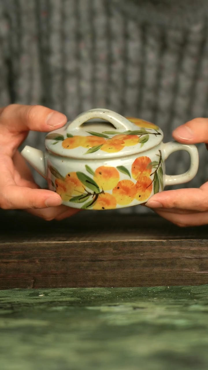 陶瓷青诗集手工手绘瓷器