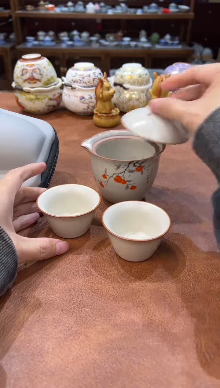 真的很便宜会开片的旅行茶具