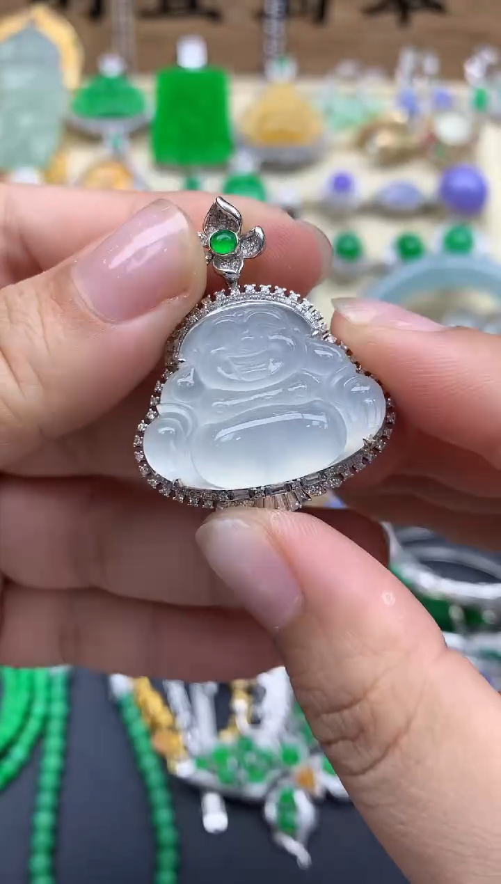 翡翠18K金镶嵌颈饰226-春日珠宝