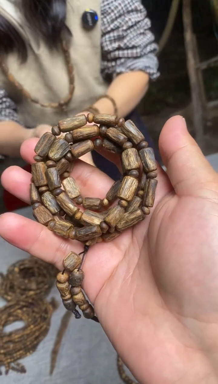 沉香手串树心油随型桶珠多圈手串多样性发一