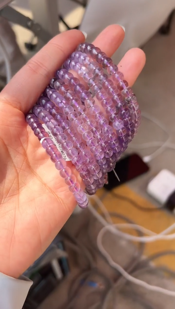 手串未镶嵌紫晶XL0102紫水晶直切手串多样性发一