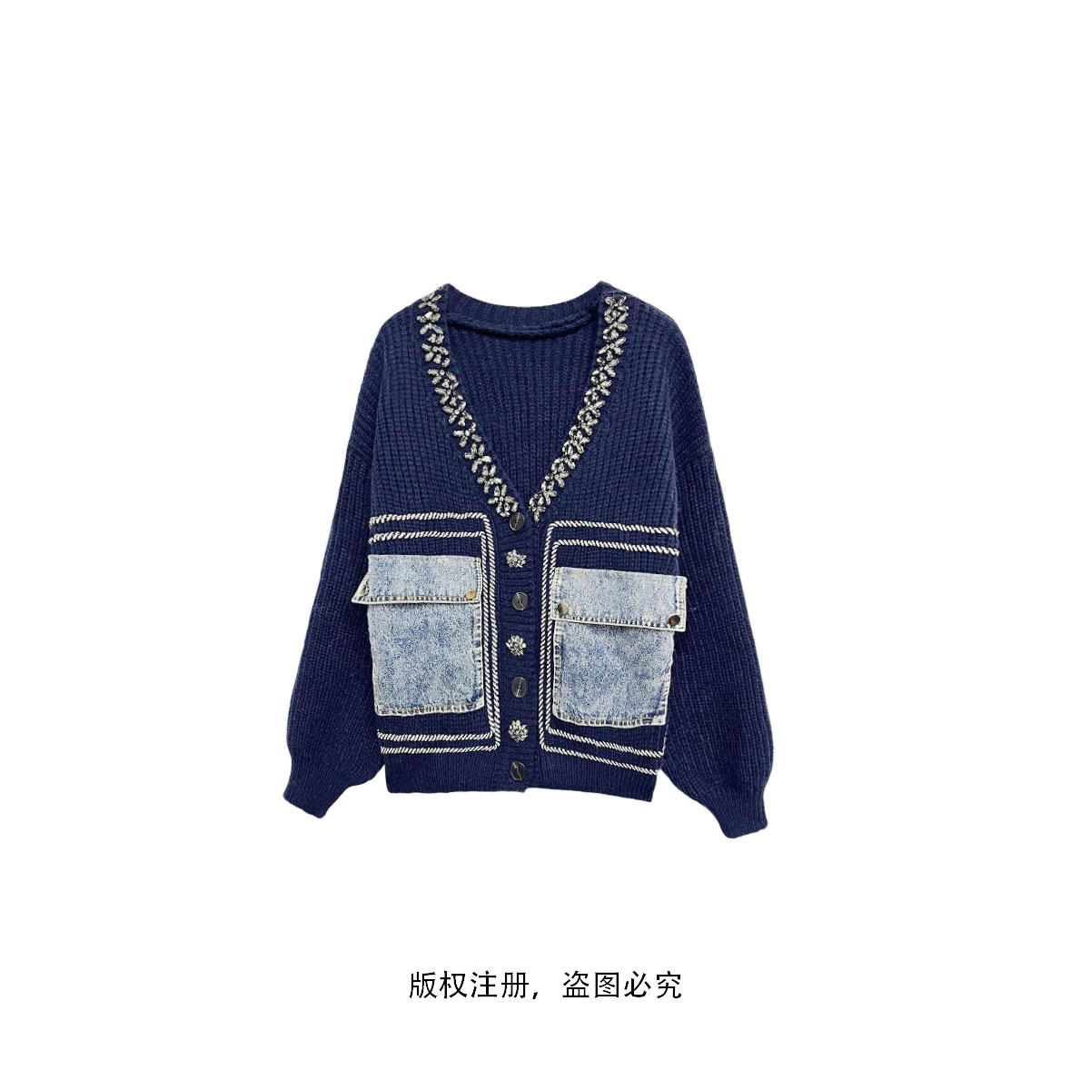 百搭针织开衫外套女时尚百搭小香风毛衣2509306