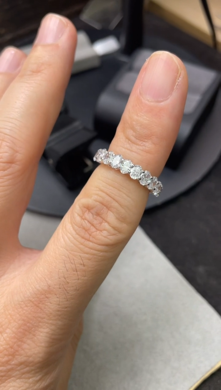 【闪购商品】合成钻石18K金镶嵌戒指培育钻戒指