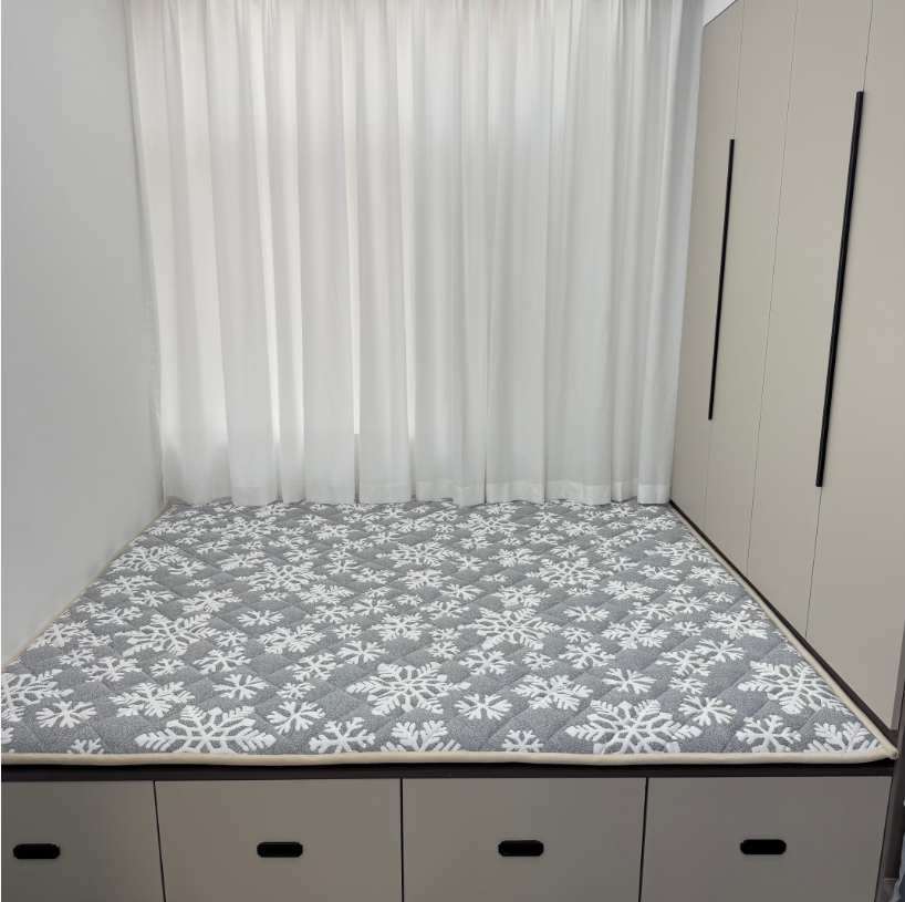 针织雪花款澳毛榻榻米防滑炕垫可做特殊尺寸