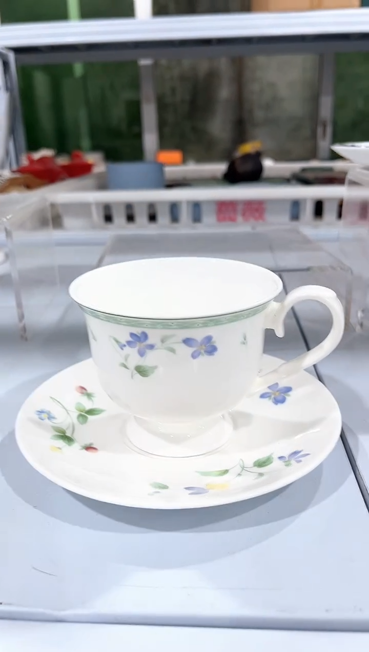 杯子骨瓷（简装）咖啡杯碟一套+小勺