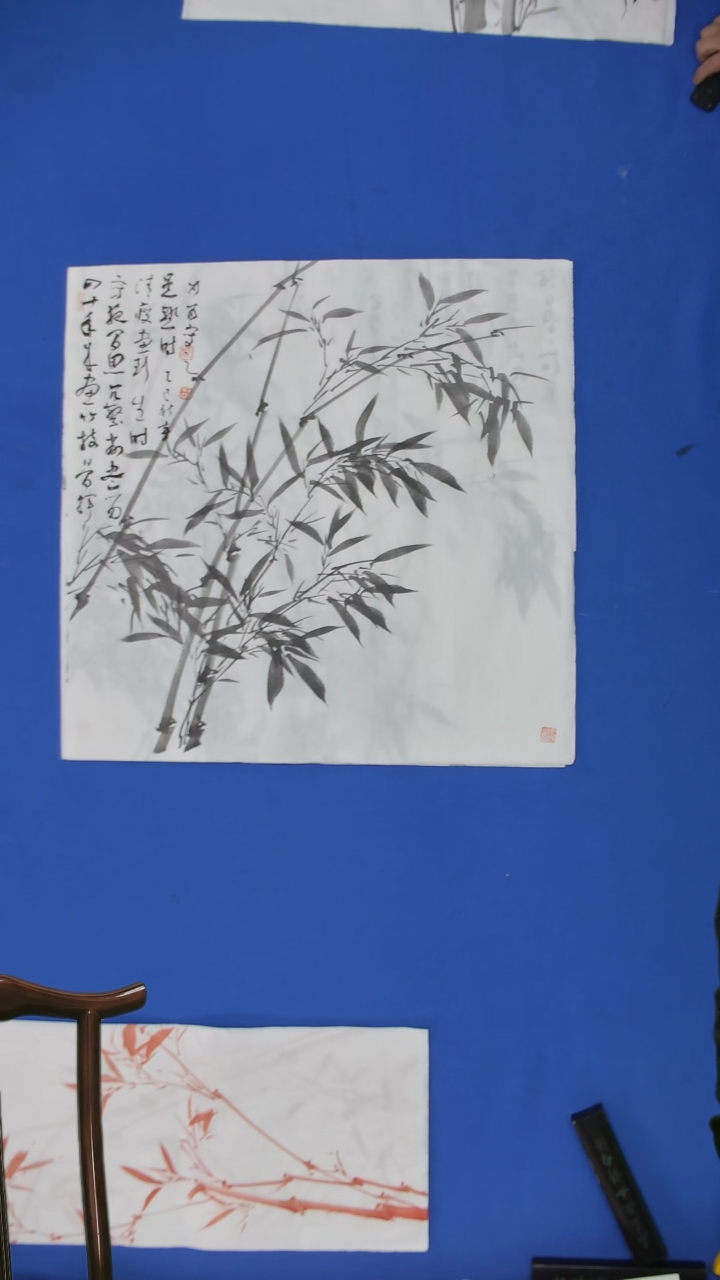 【闪购商品】国画刘啸老师竹子斗方