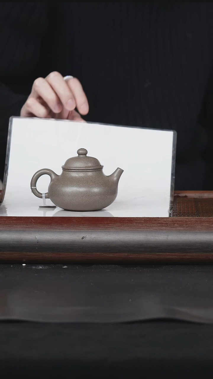 【闪购商品】紫砂茶壶18蟹壳青容天160