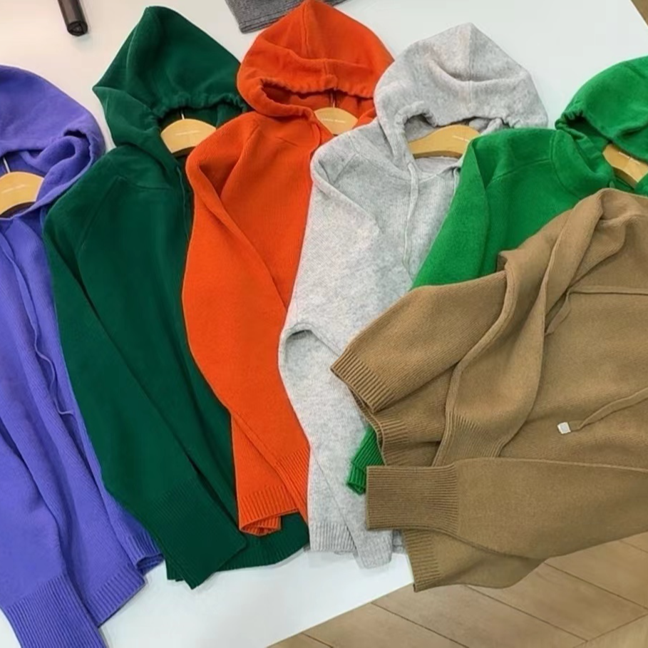 "色彩多样性" 100羊毛毛衣 连帽款 保暖透气 七色可选  5305-2