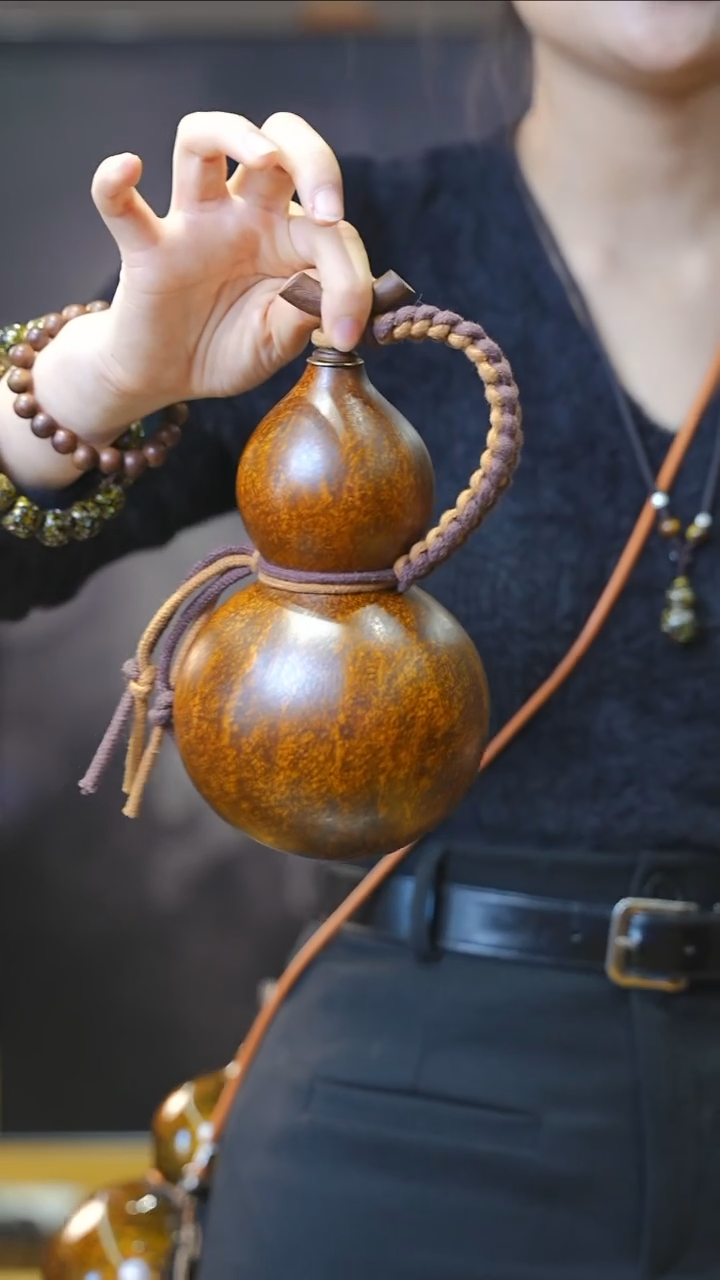 【闪购商品】XL168大漆酒葫芦不包手串及旋转底座