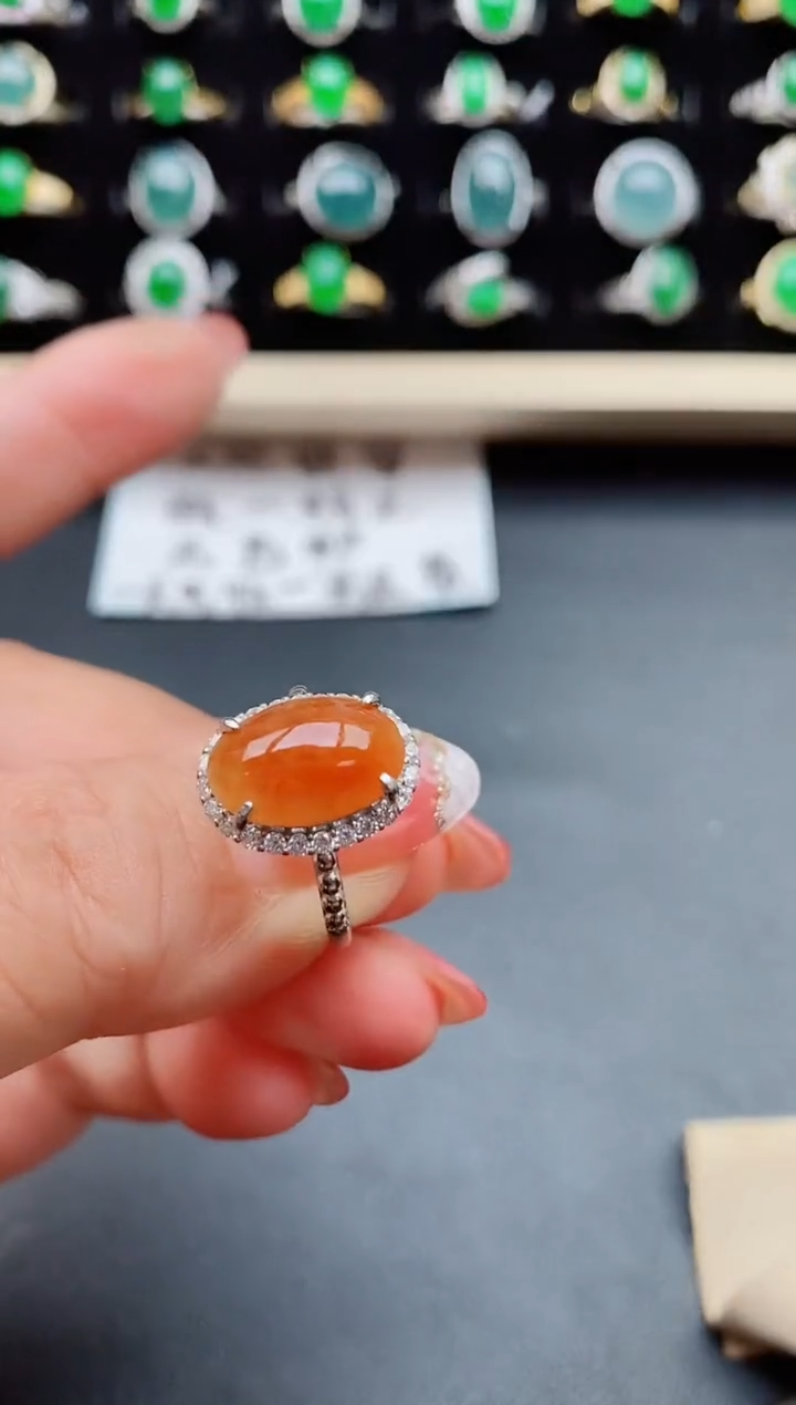 【闪购商品】翡翠戒指银S925镶嵌858505