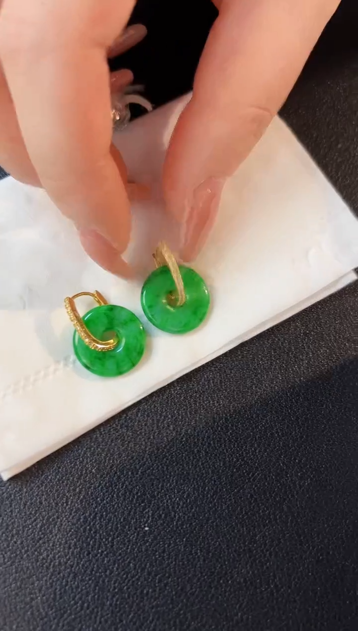 【闪购商品】翡翠耳饰未镶嵌含小耳包/支持复检一对