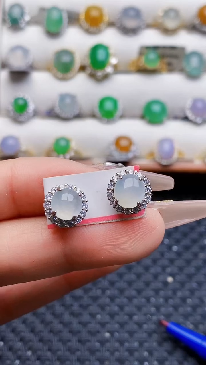 银S925镶嵌戒指翡翠1496