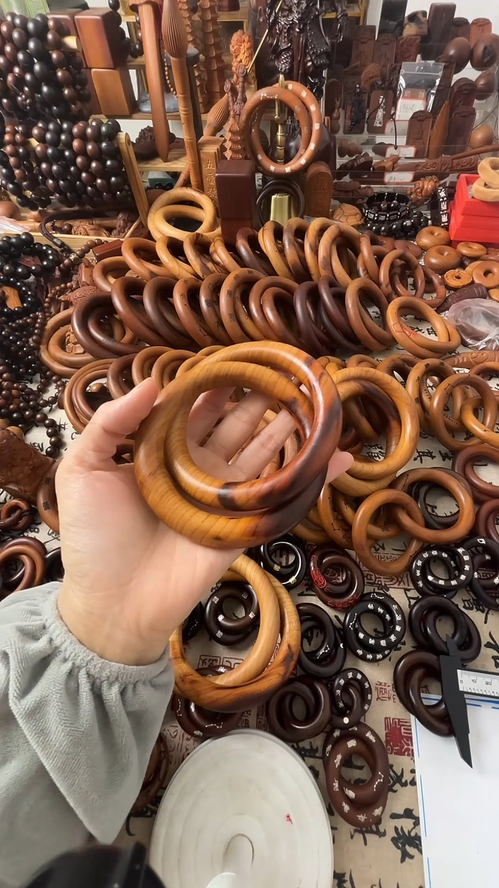 枣木乾坤圈桃木75圈微瑕一物一拍