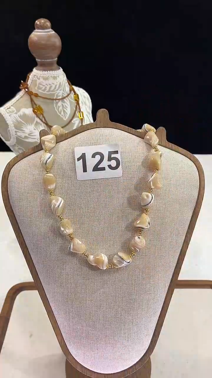 项链钛钢淡水珍珠125