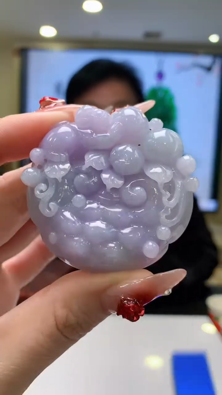 【闪购商品】定制翡翠未镶嵌1026ry-毛货挂件49