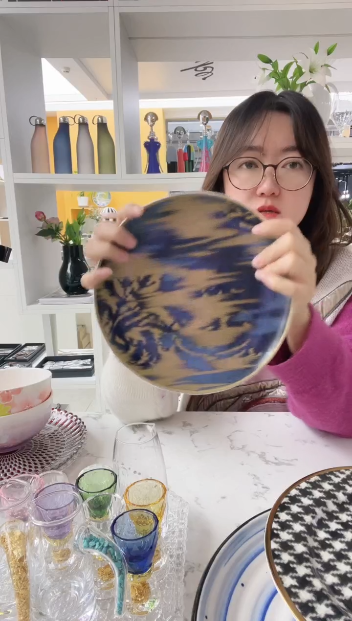 福利款 流沙蓝 盘21cm 2支