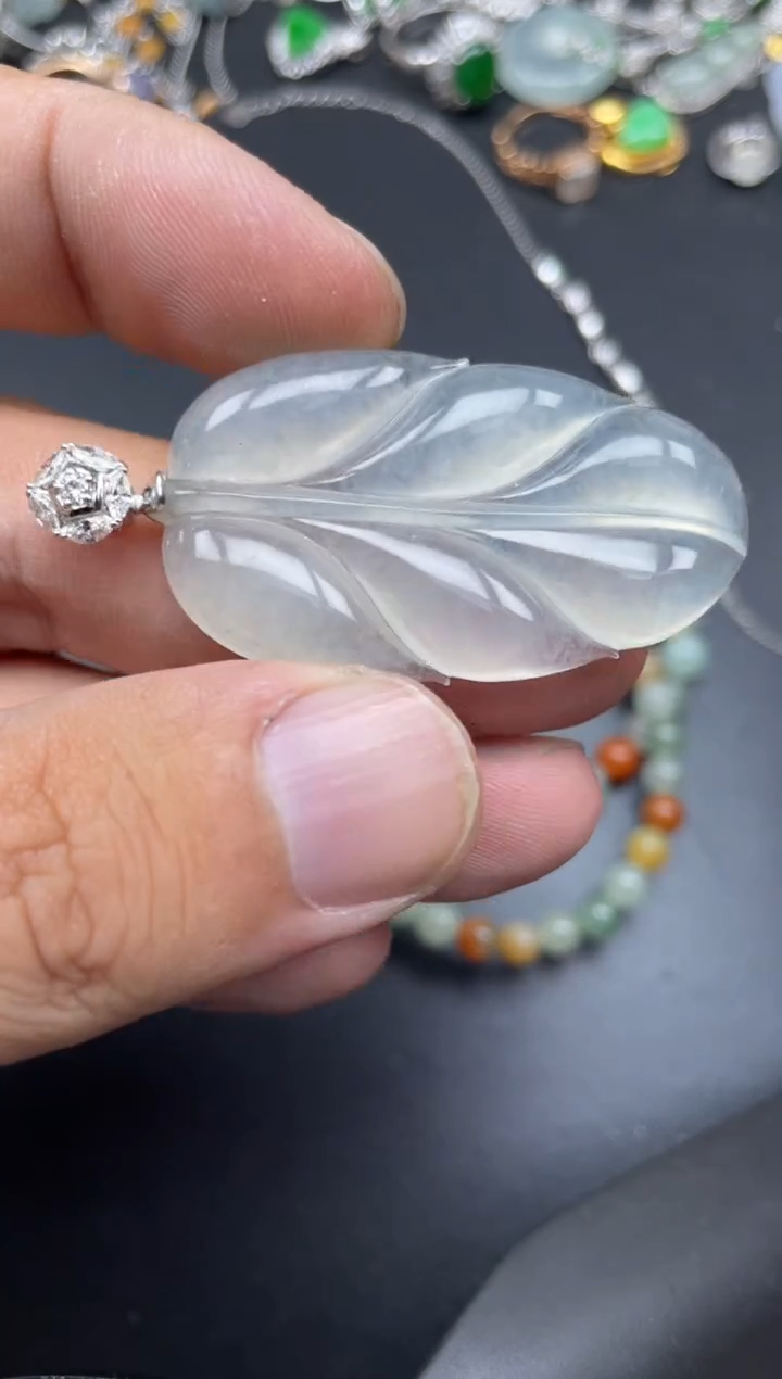 【闪购商品】翡翠颈饰18K金镶嵌丁科文寄售商品不退不换