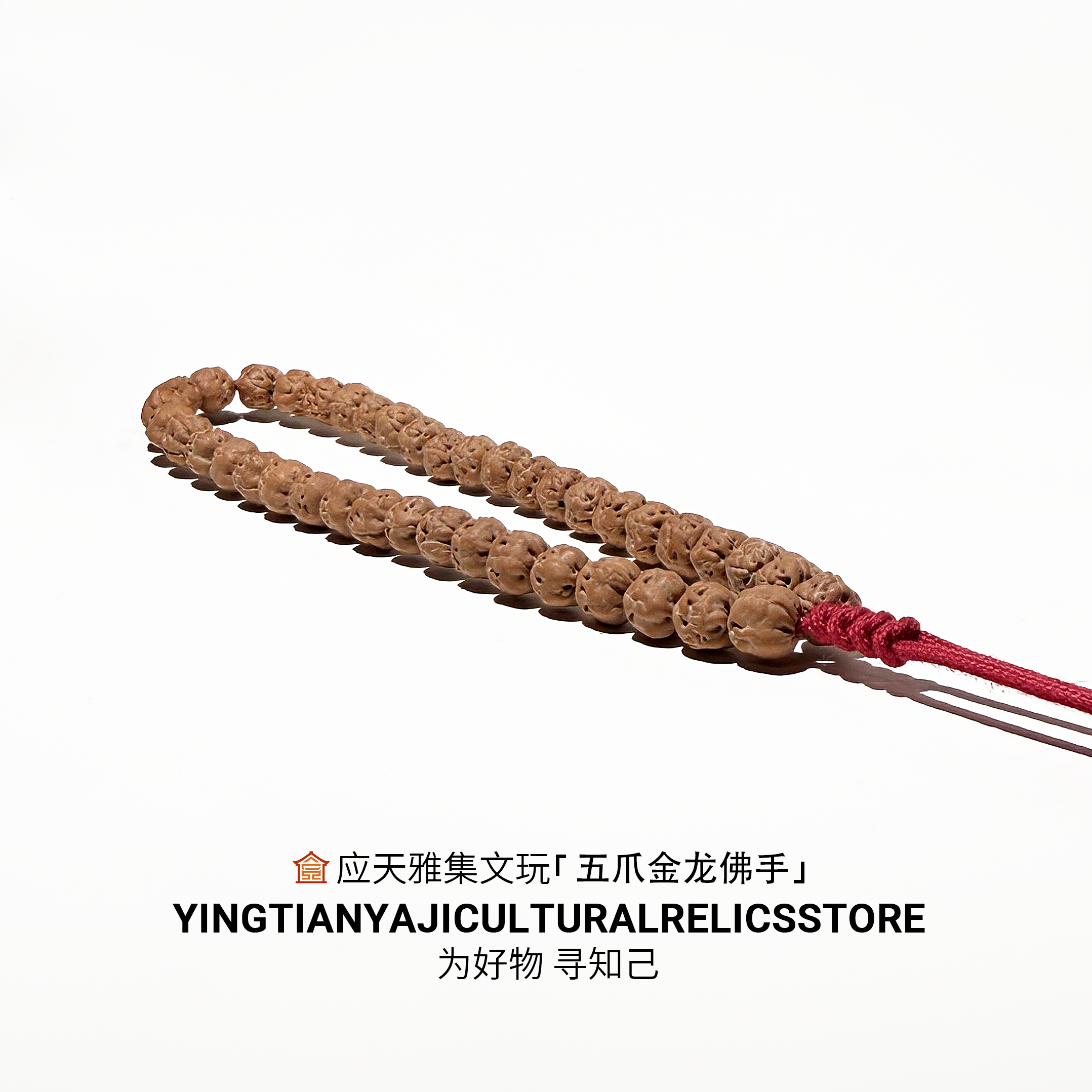 【应天雅集】勿里达原桩五爪金龙佛手单圈手持盘玩手串8mm