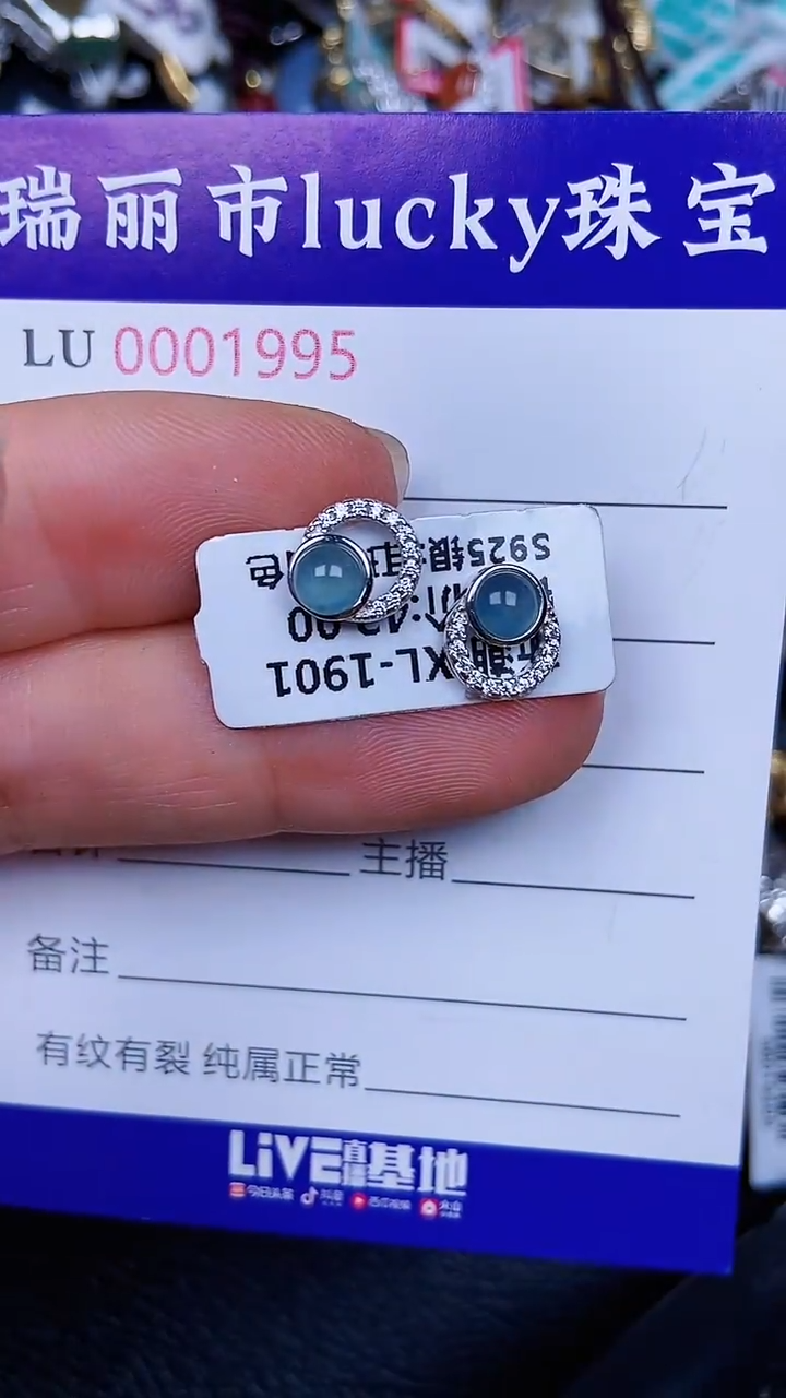 颈饰银S925镶嵌翡翠1995