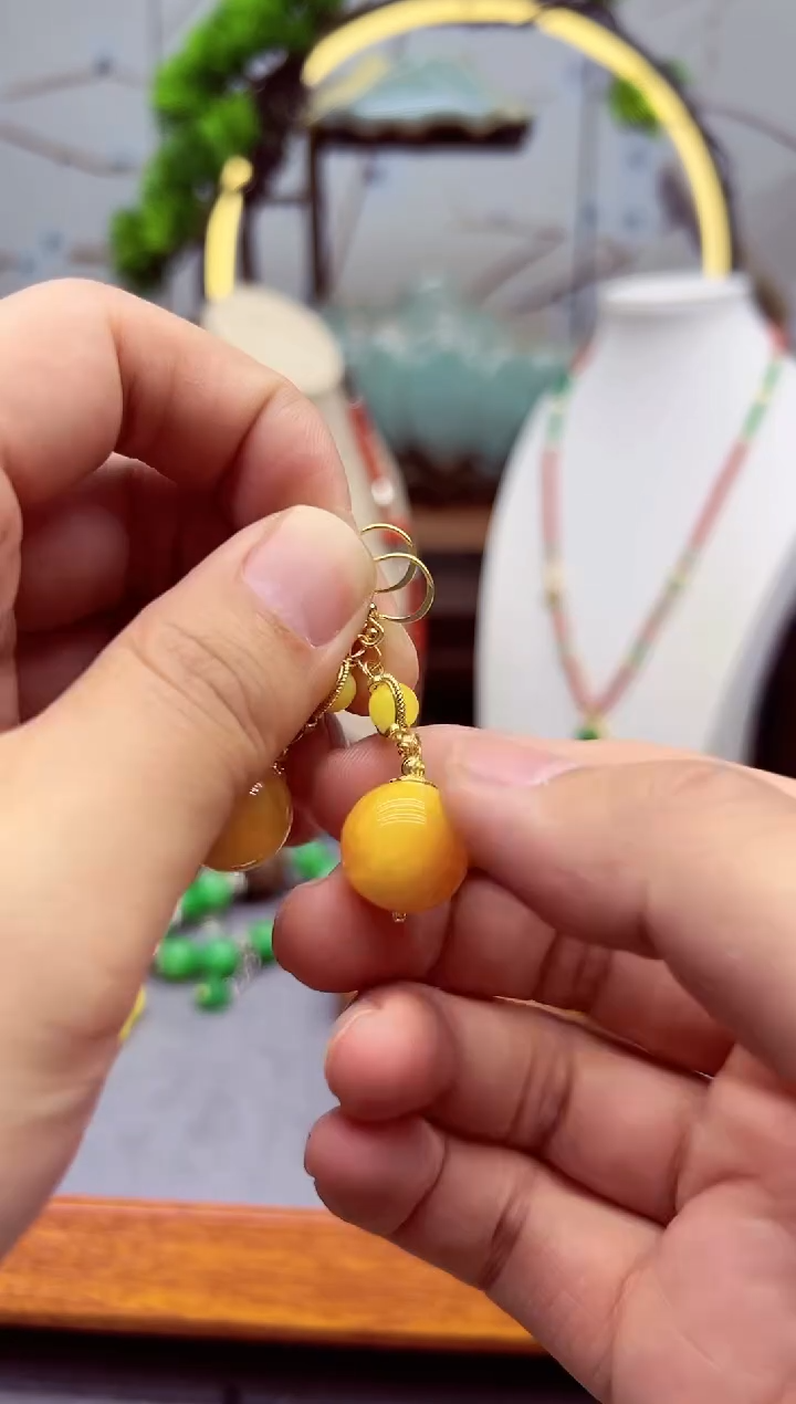 【闪购商品】蜜蜡手链14K金镶嵌e208```````