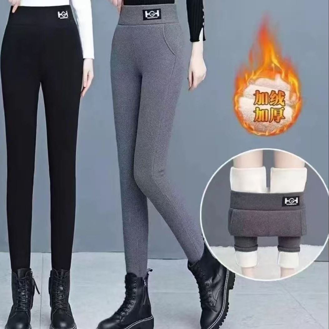 新款2025秋冬加绒保暖裤打底裤女外穿爆款加绒加厚棉裤紧身裤长裤