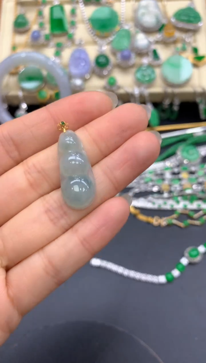 【闪购商品】翡翠颈饰18K金镶嵌177-中国好珍宝