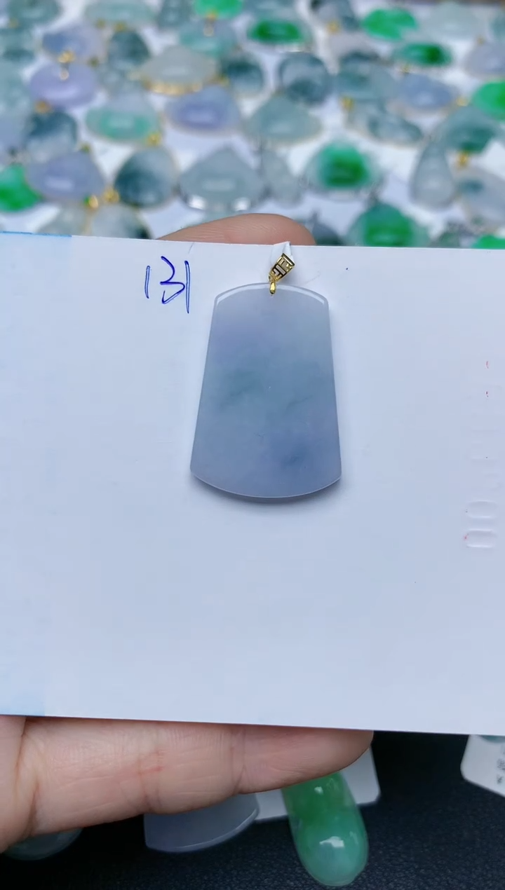 【闪购商品】翡翠颈饰18K金镶嵌天然翡翠A货