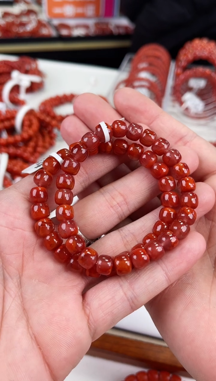 【闪购商品】南红玛瑙瓦西老型手串8+未镶嵌（多样式发其一）
