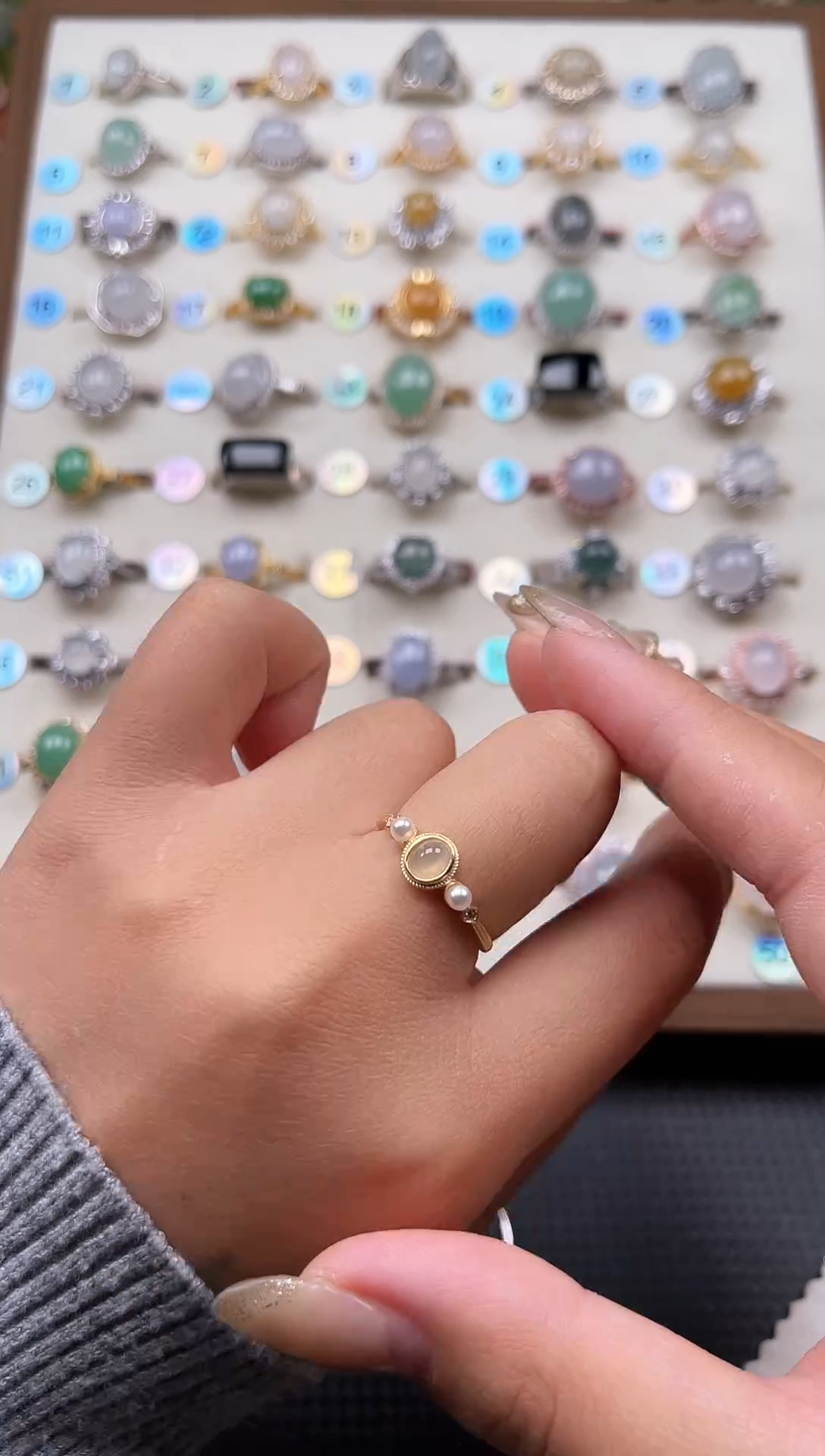 【闪购商品】翡翠戒指银S925镶嵌天然A货翡翠戒指