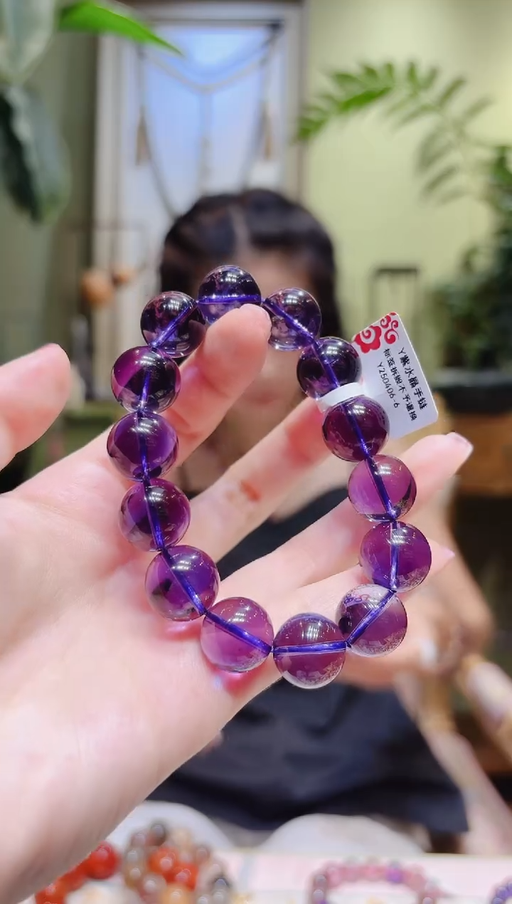 水晶手串未镶嵌紫水晶手串Y0406-6