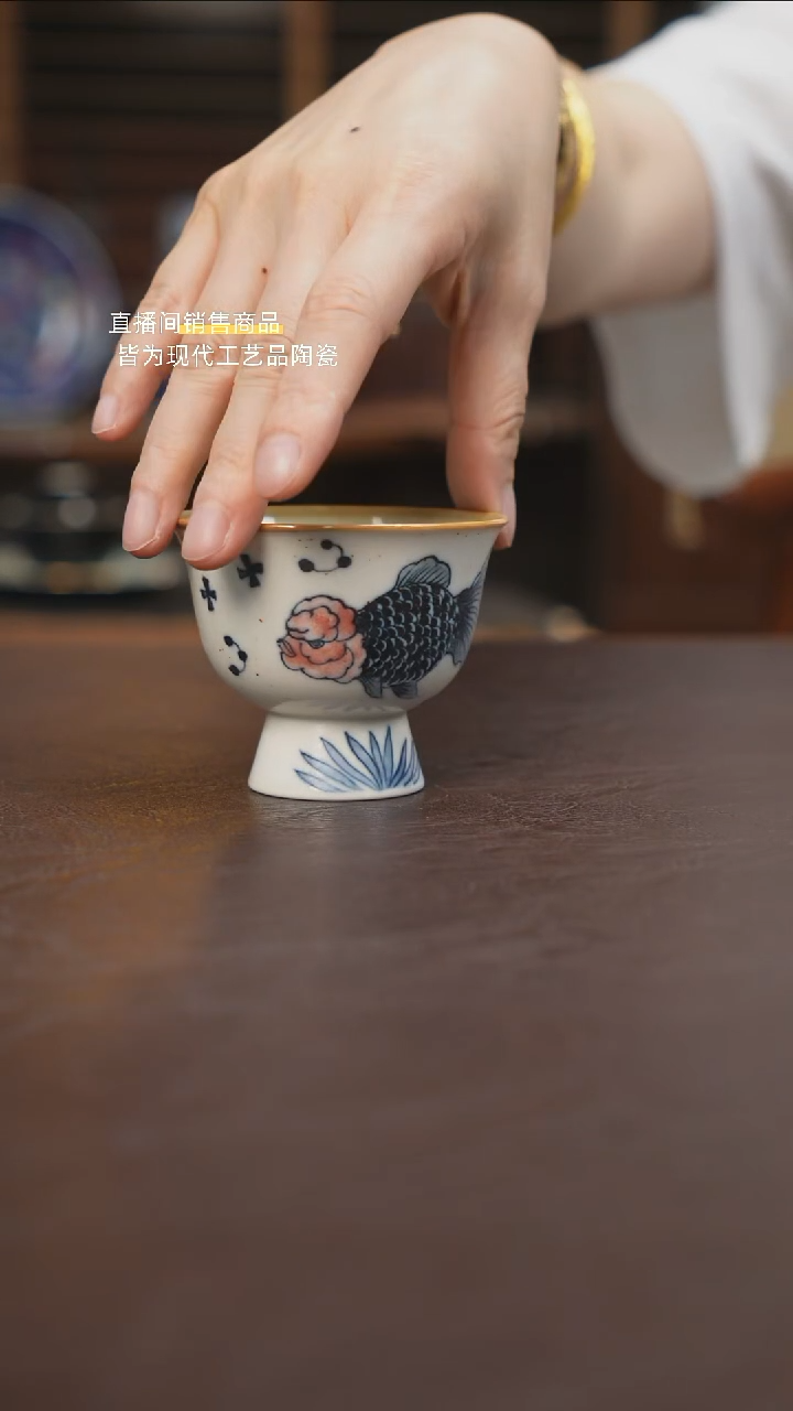 杯景德镇陶瓷杯碗柴烧多人
